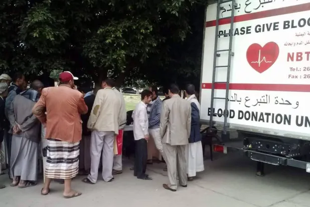 Houthis mobilize blood donations for hospitals packed with their wounded fighters (X)