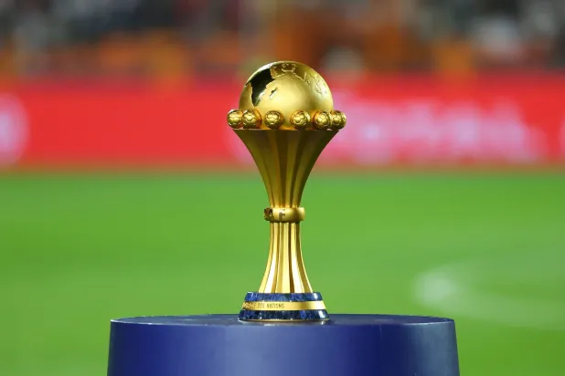 A photo of the 2019 African Cup of Nations trophy ahead of the final football match between Senegal and Algeria at the Cairo Stadium, Cairo, Egypt, July 19, 2019. (Getty Images)