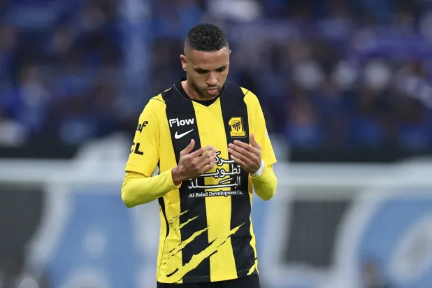 المغربي يوسف النصيري، مهاجم الاتحاد (تصوير: سعد العنزي) 