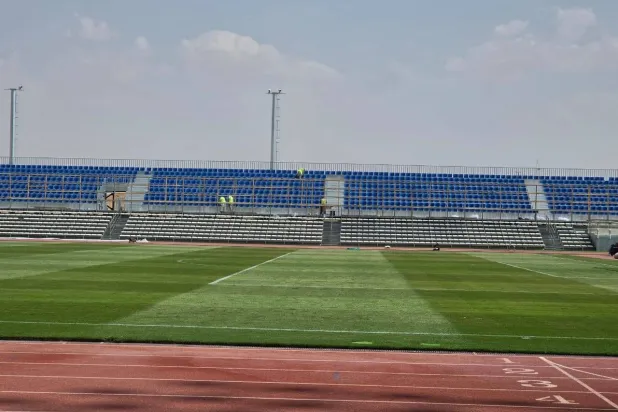 ستكون توسعة مدرجات مدينة المجمعة الرياضية جاهزة في مباراة الفيصلي والخلود (نادي الفيصلي)