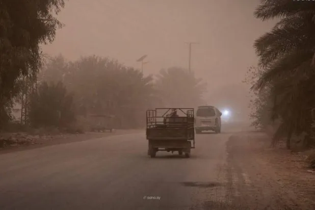 العاصفة الغبارية في دير الزور (سانا)