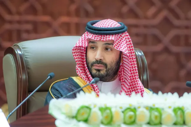 Saudi Crown Prince delivering the royal address (SPA)