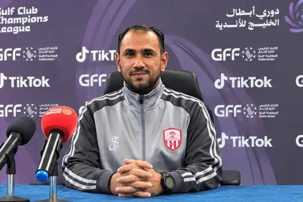 سامر فضل المدير الفني لفريق شعب حضرموت اليمني (الشرق الأوسط)