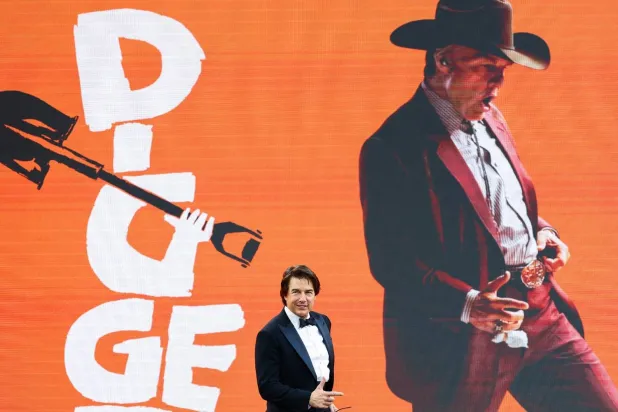 Cast member Tom Cruise attends the “Digger” world premiere in London, Britain, September 22, 2026. (Reuters)