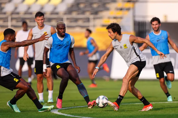 لاعبو الاتحاد في التدريبات (نادي الاتحاد)