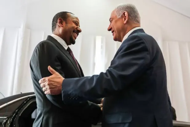 İsrail Başbakanı Binyamin Netanyahu ve Etiyopya Başbakanı Abiy Ahmed, Eylül 2019’da Kudüs’te (Etiyopya Haber Ajansı)