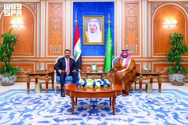 Suudi Arabistan Veliaht Prensi dün Riyad'da Irak Başbakanını kabul etti (SPA)