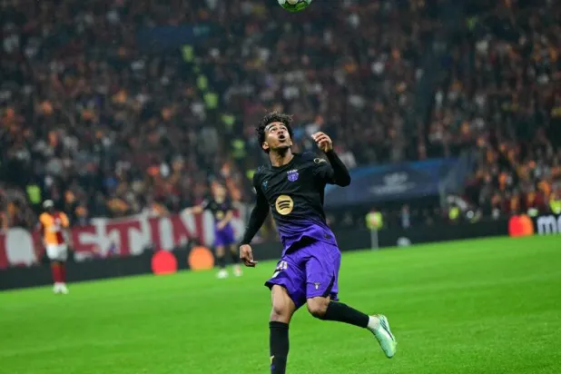 Lamine Yamal created two goals as Barcelona downed Galatasaray to make it a perfect 10 wins from 10 at the start of the season. YASIN AKGUL / AFP
