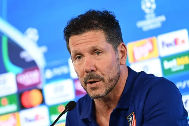 الأرجنتيني دييغو سيميوني، المدير الفني لأتلتيكو مدريد الإسباني (أ.ف.ب)