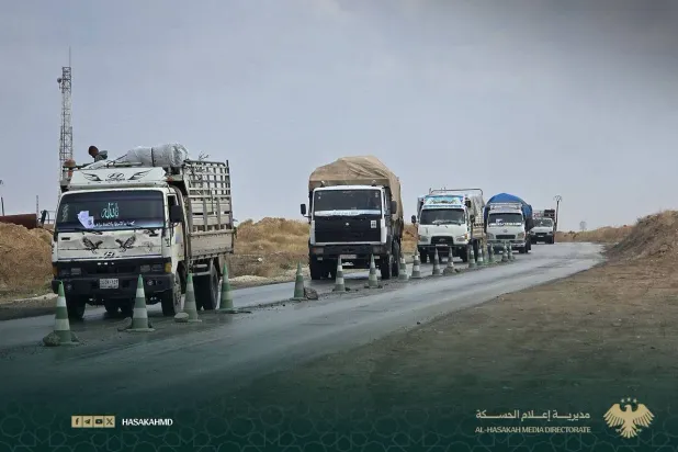 قافلة العودة السادسة إلى رأس العين - سري كانيه (مديرية إعلام الحسكة)