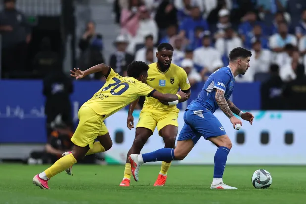 من مباراة الهلال والحزم الأخيرة بالدوري السعودي (تصوير: سعد العنزي)