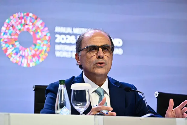 IMF Middle East and Central Asia Department Director Jihad Azour speaks during the Regional Economic Outlook for the Middle East and Central Asia press briefing at the Annual Meetings of the International Monetary Fund (IMF) and the World Bank Group (WBG) at the Queen Sirikit National Convention Center (QSNCC) in Bangkok on October 15, 2026. (Photo by Lillian SUWANRUMPHA / AFP)