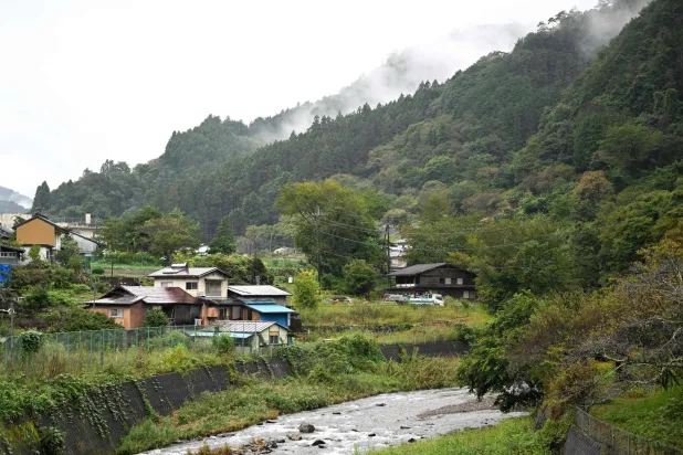 A general view of Nanmoku village, Gunma prefecture is seen on September 26, 2026. (Photo by Rie KIKUCHI / AFP)