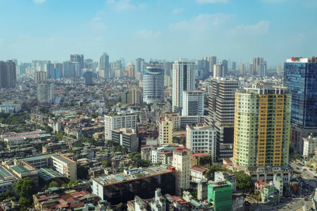 A general view of apartment and office buildings in Hanoi, Vietnam, 21 October 2026. EPA/LUONG THAI LINH