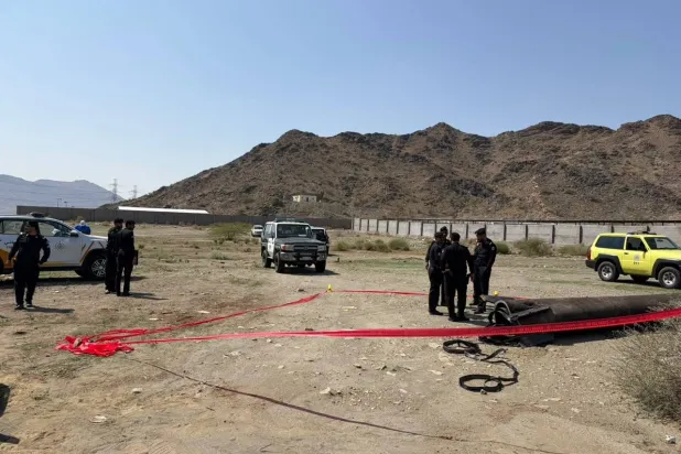 سقوط أجزاء من صاروخين باليستيين جرى اعتراضهما في «وادي المغمّس» بالعاصمة المقدسة السبت (واس)