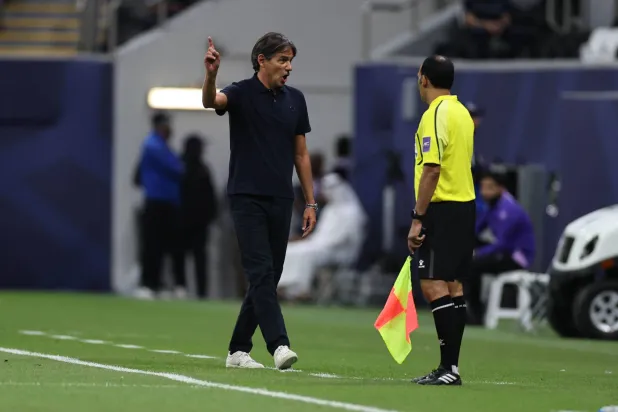 الإيطالي سيموني إنزاغي مدرب فريق الهلال (تصوير: سعد العنزي) 