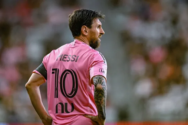 Inter Miami's Argentine forward #10 Lionel Messi looks on during a Major League Soccer (MLS) regular season football match between Inter Miami CF and FC Cincinnati at Nu Stadium in Miami, Florida, on October 28, 2026. (Photo by Giorgio VIERA / AFP)
