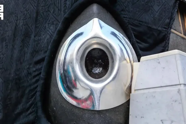 The Black Stone is located at a height of about one and a half meters from the Mataf surface. (SPA)