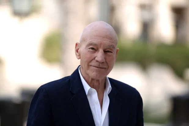 English actor Sir Patrick Stewart poses during a photo call at Dubai International Film Festival in Dubai on December 8, 2017. (AFP)