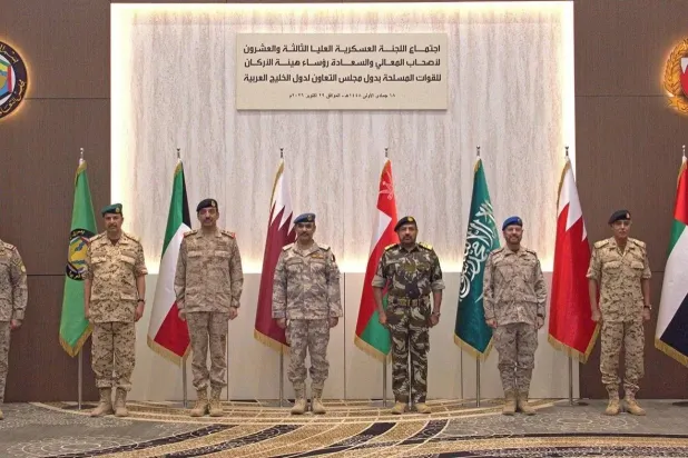Military leaders at the 23rd meeting of the GCC Armed Forces Chiefs of Staff in Bahrain on Thursday. (Bahrain Defense Force)