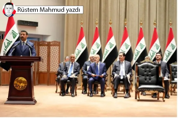 Irak Başbakanı Ali ez-Zeydi, hükümet üyelerinin onaylanması için düzenlenen parlamento oturumuna katıldı, Bağdat, 15 Ekim 2026. (Reuters)