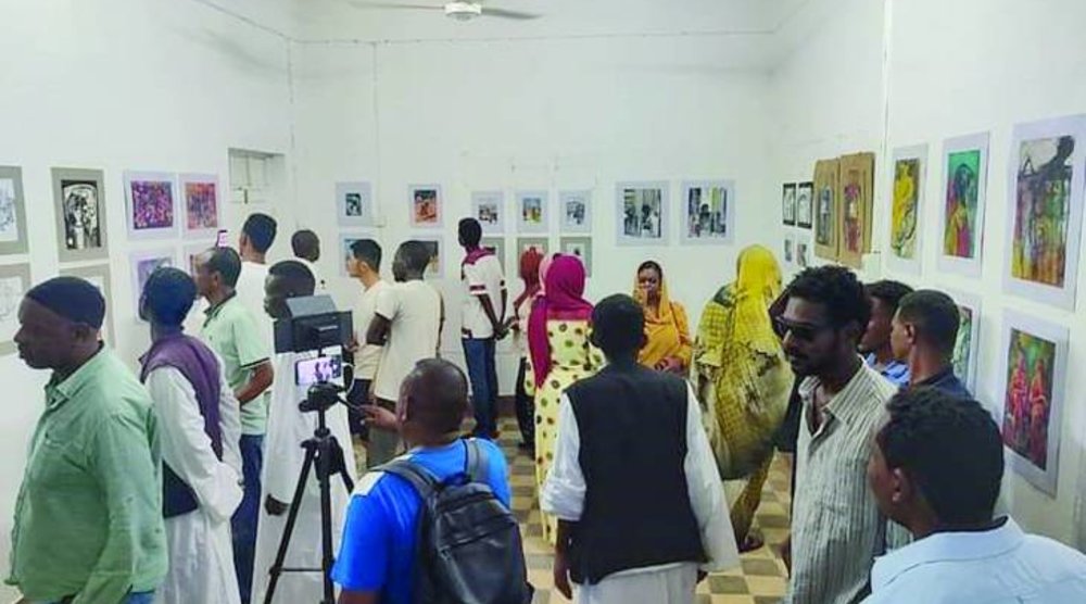 جانب من افتتاح المعرض 