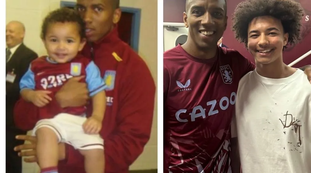 يحرص يونغ على رؤية ابنه يلعب بعد مشاركته لأول مرة في الفريق الأول هذا الموسم (حساب تايلر في «إنستغرام»)