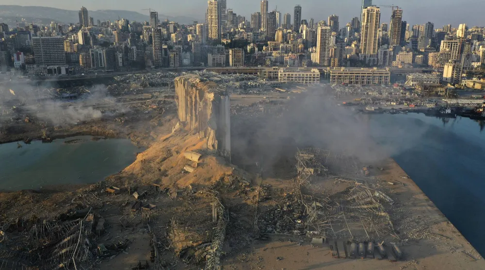 مرفأ بيروت بعد الانفجار عام 2020 (أرشيفية - أ.ب)