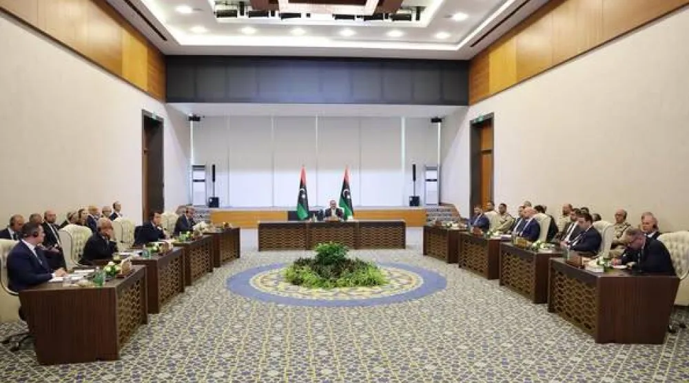 جانب من اجتماع الوفد الأوروبي مع حكومة الدبيبة في طرابلس بشأن الهجرة (الحكومة)