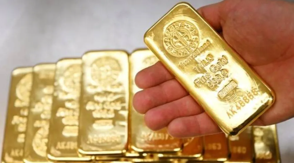 سبائك ذهبية في غرفة صناديق الأمانات الخاصة بمؤسسة «برو أوروم» في ميونيخ (رويترز)
