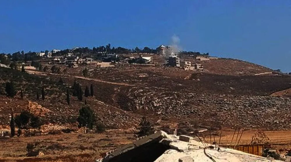 صورة للقصف الإسرائيلي على الخيام جنوب لبنان (إكس)