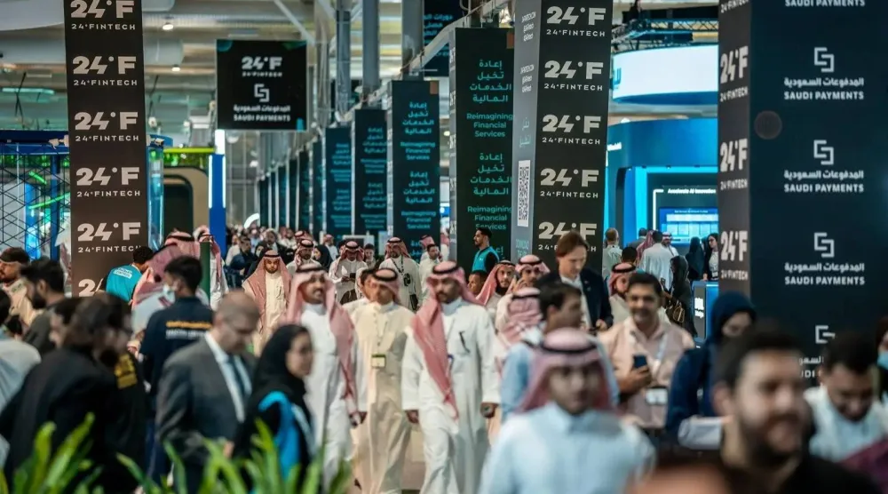 جانب من مؤتمر التقنية المالية «فنتك 24» في الرياض (واس)