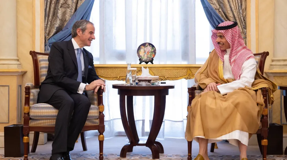 وزير الخارجية السعودي خلال استقباله مدير عام الوكالة الدولية للطاقة الذرية في الرياض (واس)