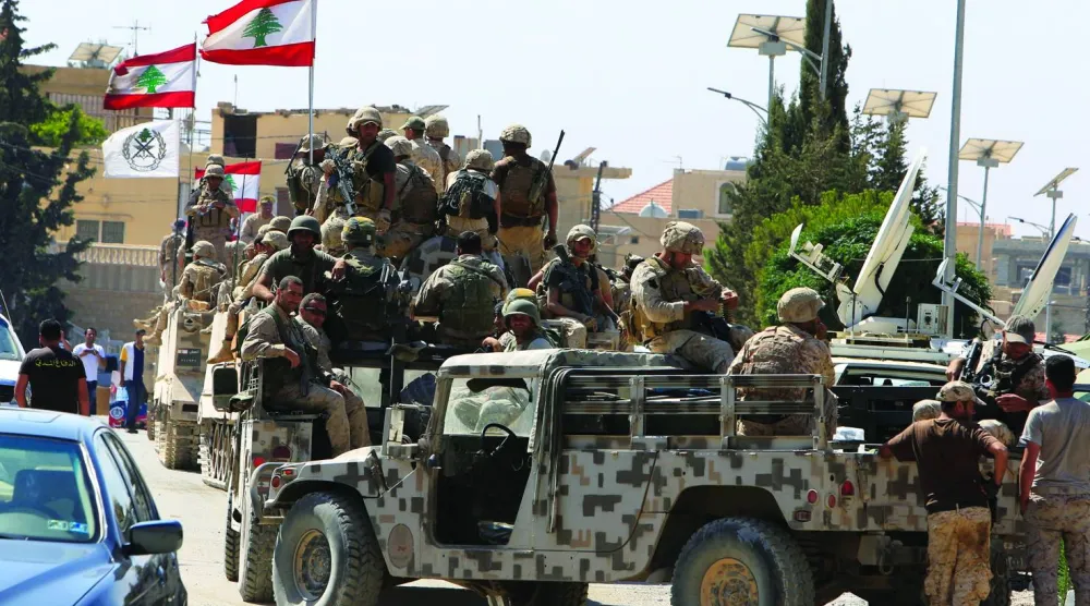 انتشار الجيش اللبناني على الحدود اللبنانية - السورية (أرشيفية - رويترز)