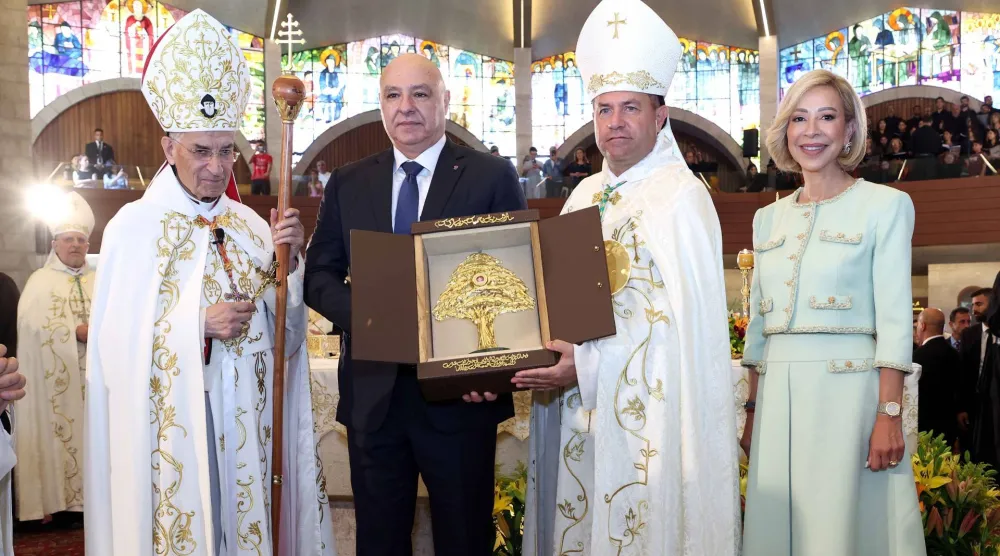 الرئيس عون واللبنانية الأولى مع البطريرك الماروني بشارة الراعي يشاركان بذكرى القديس شربل (الرئاسة اللبنانية)
