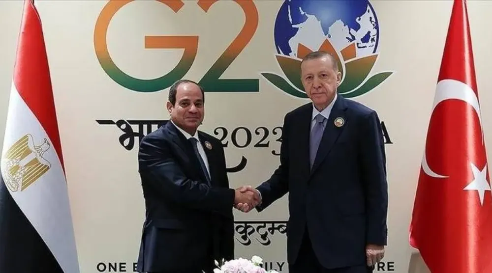 Cumhurbaşkanı Recep Tayyip Erdoğan ve Mısır Cumhurbaşkanı Abdulfettah Sisi G20 Zirvesi çerçevesinde bir araya geldi. (Arşiv - Türkiye Cumhurbaşkanlığı)
