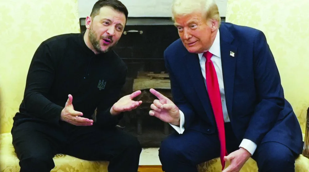 الرئيس الأوكراني فولوديمير زيلينسكي والرئيس الأميركي دونالد ترمب خلال اللقاء العاصف في البيت الأبيض يوم 28 فبراير (أرشيفية - أ.ب)