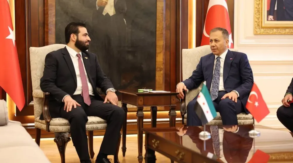İçişleri Bakanı Ali Yerlikaya Ankara'da Suriye İçişleri Bakanı Enes Hattab ile bir araya geldi (SANA)