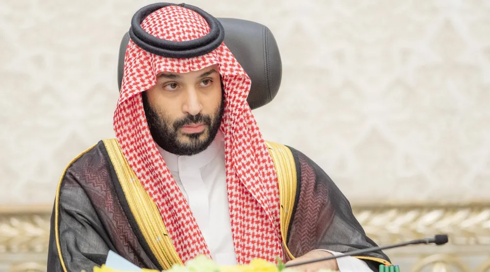 الأمير محمد بن سلمان ولي العهد السعودي لدى ترؤسه جلسة مجلس الوزراء في نيوم الثلاثاء (واس)