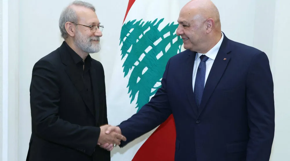 الرئيس اللبناني جوزيف عون مستقبلا لاريجاني (الرئاسة اللبنانية)
