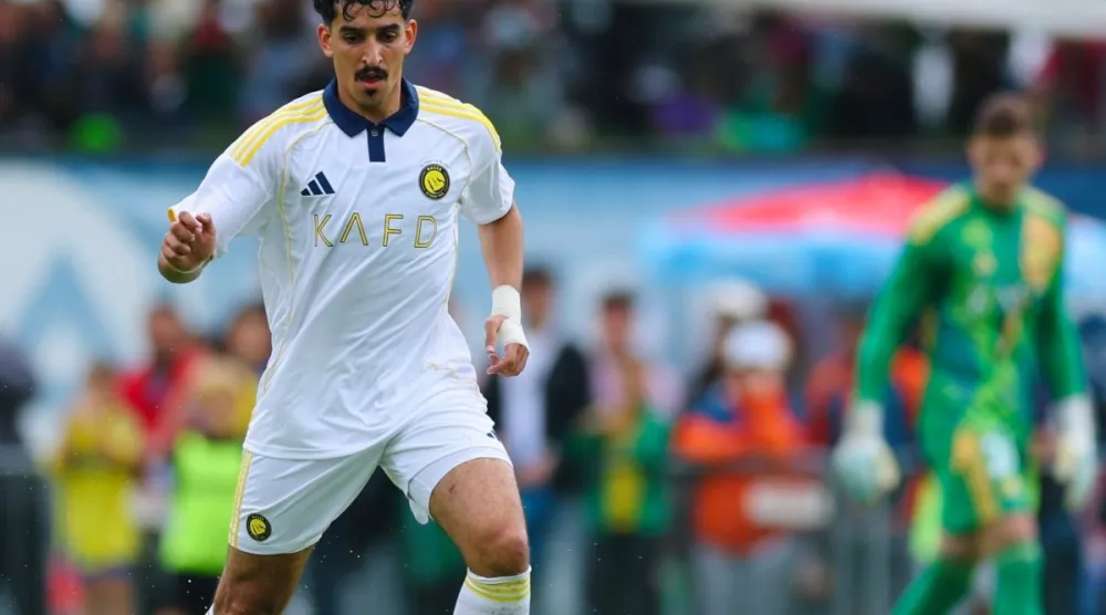 نادر الشراري في إحدى وديات النصر الصيفية (نادي النصر)