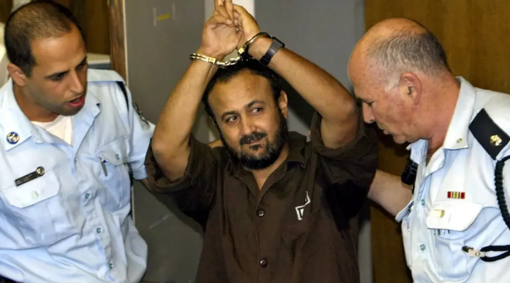 File photo of jailed Palestinian leader Marwan Barghouti taken in May 2004. REUTERS - Reuters Photographer
