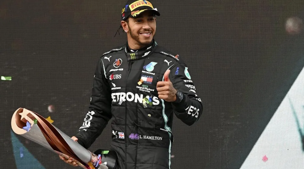 Hamilton, son şampiyonluğunu Türkiye Grand Prix'sinde kazanmıştı (AP)