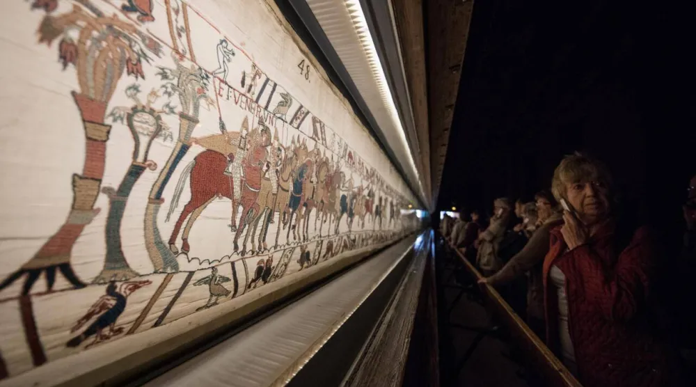 The Bayeux Tapestry tells the story of the 11th century Norman conquest of England. (AFP) 