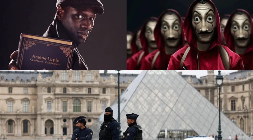 عملية السطو على اللوفر أعادت إلى الأذهان مجموعة من الأفلام والمسلسلات (نتفليكس/ رويترز)