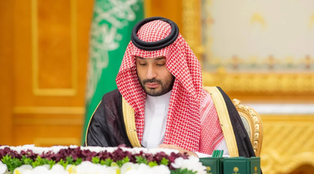 شاهزاده محمد بن سلمان، رئیس جلسه شورای وزیران سعودی در ریاض، سهشنبه (واس)