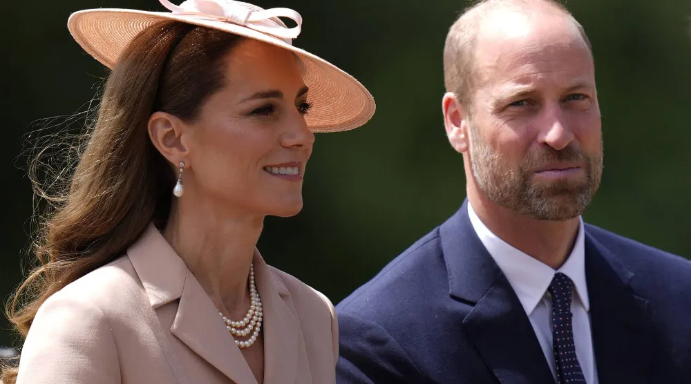 أمير ويلز وزوجته الأميرة كيت في ويندسور (أ.ف.ب)