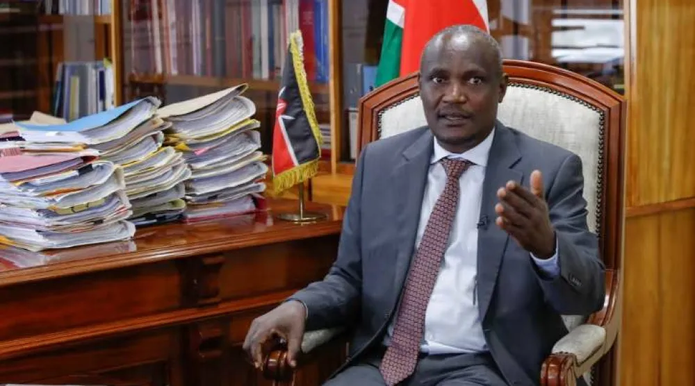 وزير المالية الكيني جون مبادي خلال مقابلة مع وكالة «رويترز» 5 فبراير 2025 (رويترز)