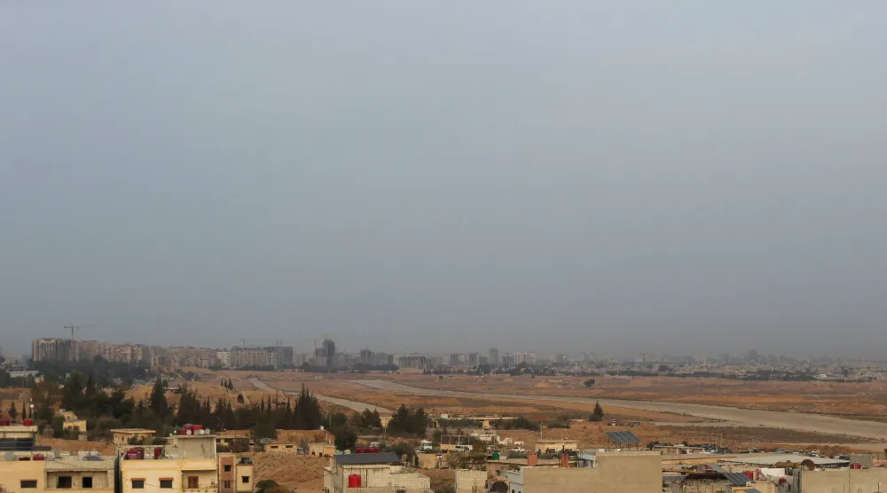 قاعدة "المزة" الجوية العسكرية في جنوب شرقي دمشق (أرشيفية - رويترز)