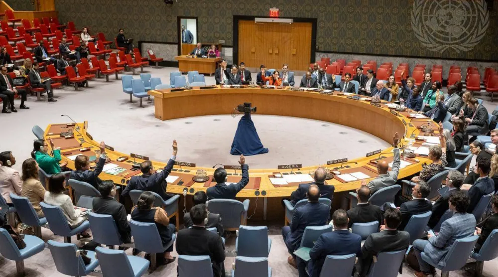 مجلس الأمن الدولي خلال تبني قرار لصالح المغرب في قضية الصحراء (المجلس)